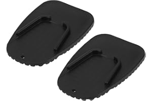 REPAIROCK Universal Motorcycle Kickstand Pad for Hot Pavement Soft Ground and Outdoor Parking 3.54"x2.36" Motorcycle Support Plate Black 2 Pcs