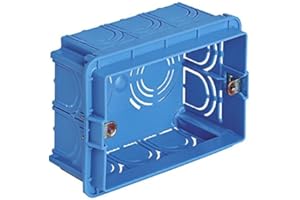 VIMAR 0RV71303 Scatola da incasso rettangolare unificata 3 Moduli (GW 650 °C), per pareti in muratura, Azzurro Rectangular, Unified 3 Modules, Masonry, Light Blue