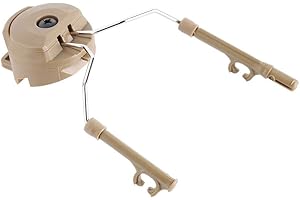 ‎ALOMEJOR 2 Stücke Helm Rail Adapter Headset Helm Adapter Arc Rail Adapter Suspension Kopfhörer Halterung Jagd Ohrenschützer Unterstützung Left & Right Side Unterstützung für Peltor Comtac(Tan)