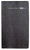 Taschenplaner metallic schwarz 2019 - Bürokalender / Taschenplaner (9,5 x 16) - 32 Seiten - mit Registerschnitt - separates Adressheft by 