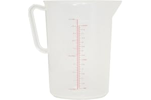 Acense Polypropylene Measuring Jug, Precise Measurement, Perfect Narrow Stem, Spillage-Free, Multi-Purpose Flour, Ground Almonds, Sugar, Milk, Oil, Dishwasher Safe (5ltr)