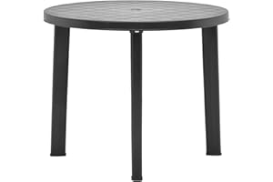 Rantry Gartentisch Anthrazit 89 cm Kunststoff Gartenmöbel Model48807