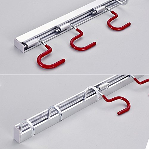 Concord Colleague Mopp und Besen Halter, Wand Organizer Werkzeugaufbewahrung Werkzeugregal Storage & Organisation für Haus, Wandschrank , Wandbesen Garage Ständer, MULTIFUNKTIONS Schrubber, Besen, Bürsten, oder Sport (3 Positionen Haken) - 3