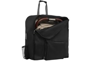Birdee Bolsa de Viaje para Cochecito diseñada para UPPAbaby MINU V2 y MINU - Bolsa de Control para Puerta de Cochecito - Mochila para Viajes en avión, Black, Bolsa Minu