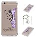 Produktbild Hülle iPhone 6S Plus (5,5 Zoll) Hülle,TPU Case Schutzhülle Silikon Case,Niedliche Cartoon Malerei Durchsichtige TPU Bumper Handy Tasche Case Cover Etui für iPhone 6S Plus + Schlüsselanhänger (O) (10)