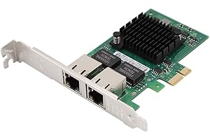 TANGXI Tarjeta de Red de Puerto Dual PCI-E i350-T2 convergente de Gigabit Ethernet para el Chip i350-AM2 Intel Express X4, X8, X16
