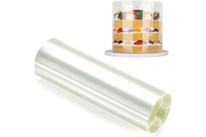 Acetat för tårtor, 20 cm x 10 m kantfilm, acetatfolie för kakor, tårta pappershalsband för mus, choklad, tårtdekorationer