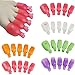 Hrph 5Pcs Plastic Foot Toe Nail Art Soak Off Cap Clip UV Gel Polish Remover Wrap Tool
