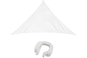 jarolift Sonnensegel Dreieck Gleichschenklig, Wasserdicht, Sonnenschutz Sichtschutz für Terrasse Garten Balkon, Polyestergewebe 300 x 300 x 300 cm, Cremeweiß