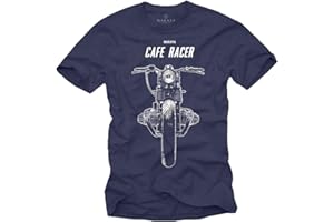 MAKAYA Tee Shirt Moto Cafe Racer Vintage Boxer Twin Homme
