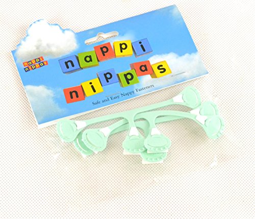 Nappi Nippas Nappy Fastener 3 Pack - Green