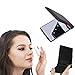 Women Ladies Make Up Cosmetic Compact Portable Folding Pocket Mirror with 8 Led Light Black