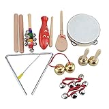 Los instrumentos musicales de los niños fijan los juguetes musicales de madera c