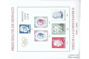 PROPHILA COLLECTION Monaco Bloc 78 (complète.Edition.) Neuf avec Gomme Originale ** MNH 1999 régence Prince Rainier III. (Timbres pour Les collectionneurs) Timbre sur Le Timbre
