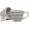 INVERT FRAGRANCES Ceramic Coffee Mugs Handcrafted Multicolor Design Set of 2 (Cross&Dots)