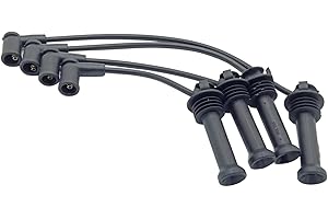 4 PC SHLPDFM HT Leads Ignition Cables Set Black colour 0986357208 1110740 1110741 1110742 1110743 Fits for FORD FOCUS 1.6 TI 1.6 1.4 1.6 16V 1.4 16V