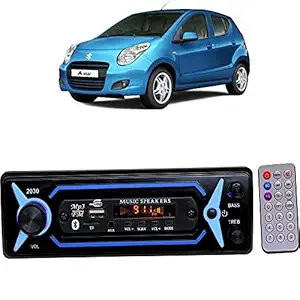 BRYGHT Universal Car Media Player | Stereo 2030 Blue| Bluetooth/USB/SD/AUX/FM/MP3 Car Stereo ( Single Din) for Maruti Suzuki A-Star