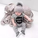 Baby Kind Elefant Schlaf Stuffed weichem Plüsch Kissen Plüschtiere besten Geschenke für Kinder, Zwei Größe für Ihre Wahl (S(15.8×14.57×9.85inch)) - 4