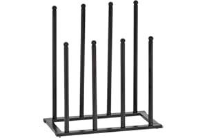 Trendi Welly Boot Rack for Indoor/Outdoor | 4/6/8 Pair Neat and Tidy Boot Organizer | Space-Saving Metal Design, Ideal for Tall & Short Wellys, Shoes & Boots (Black- 4 Pair Rack)