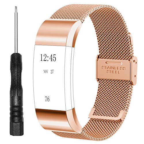 Fitbit Charge 2 Ersatz Armbänd, BeneStellar Ersatz Milanese Band für Fitbit Charge 2