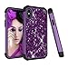 Produktbild Für iPhone XS Max Hülle , 2018 Glitzer Handytasche Mädchen Glitter Sparkle Bling Strass Hart PC Hardcase Bumper Cover for iPhone XS Max (Dunkelviolett)