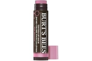 Bálsamo labial teñido Burt's Bees Pink Blossom, tinte labial hidratante con manteca de karité, 100% de origen natural, 4,25 g (el embalaje puede variar)