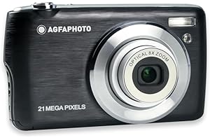 AGFAPHOTO AGFA Photo Realishot DC8200 - Appareil Photo Numérique Compact Cam, 21MP, Vidéo Full HD, Ecran LCD 2.7'', Zoom Optique 8X, Batterie Lithium, Carte SD 16GB et Sacoche Incluse