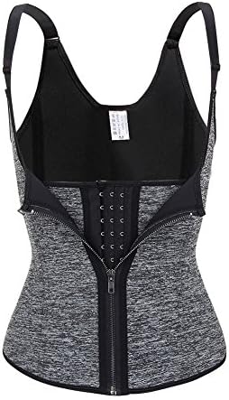 OHDREAM Women's Underbust Corset Gray Waist Trainer Cincher 8 Steel Boned Body Shaper Vest with Adjustable Straps