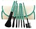 Low-cost sales makeup tools 7pcs Both portable makeup brush set, Soft hair brand CORAL GREEN makeup brushes professiona