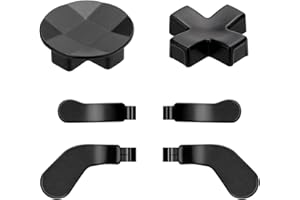 EEEKit 6 en 1 Paletas De Gatillo Almohadillas D De Metal, Compatible Con Xbox One Elite Controller Series 2, Negro