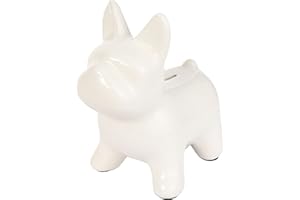 GOPIGITO Huchas Originales para Niños Adultos, Infantil Hucha Cerdito, Personalizada Boda Hucha Grande, Cajero para Ahorrar, Originales Regalos para Parejas, Festivales, Alcancias para Adultos (Blanco)