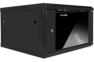 Aiten Data Armario Rack Mural 19" 6U Medidas 600 x 600 x 370 mm Montado. Incluye Tornillos de Montaje y 2 Llaves para Cerradura Frontal