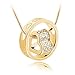 Nakabh Gold Heart Shaped Austrian Crystal Pendant Best Valentine Anniversary Wedding Birthday Gift For Girl Women Wife RS.349.00
