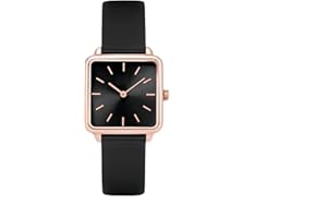 Basfur Montre-Bracelet pour Femme, Montre à Quartz analogique de Conception Classique pour Femme avec Bracelet en Cuir Respirant