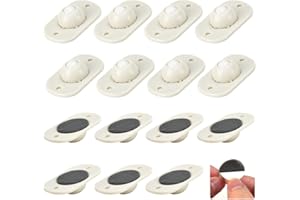 TSASWEET 16 Mini Ruote Adesive per Mobili Mini Ruote Piroettanti in Plastica Rotelle Autoadesive Girevoli a 360 per Piccoli Mobili, Contenitori di Plastica, Pattumiere, Capacità Portante 10 kg