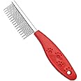 RvPaws Pet Combs, Grooming Comb for Dog & Cat, Short and Long Teeth Deshedding Brush, Professional Stainless Steel Dematting Tool Removes Knots, Mats and Tangles - Color May Vary
