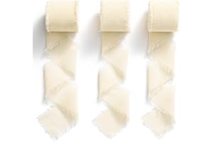 MORSUNBELA Nastro in chiffon per matrimonio, 3,8 cm x 19,2 m, nastro di seta