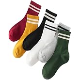 Sky Socks 6'lı Ekonomik Paket Renkli &Ccedil;emberli Desenli Unisex Tenis &Ccedil;orap Seti Tek Beden