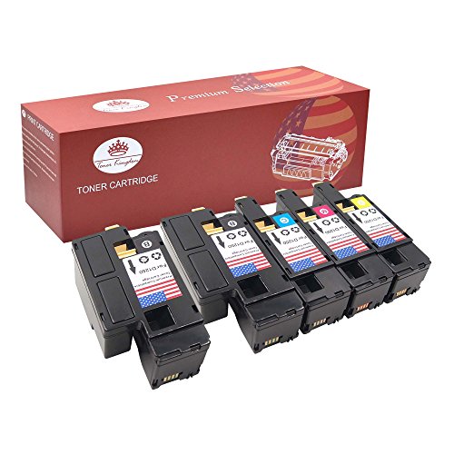 Toner Kingdom 5er Pack (1 Set + 1 Schwarz) Kompatibel Toner für Dell 1250c 1355cnw 1350cnw 1355cn 1350 C1760 C1765nfw C1760nw C1765 C1765NF C1355CN