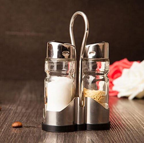 DFHHG® Spice Jar Set Glass Small Seasoning Box Barbecue Pepper Bottle Storage