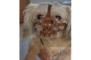 L&J PETS UK Bozal para perro. Ideal para Shih Tzu y otros perros de hocico corto. Hecho de piel
