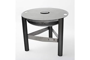 Czaja Brasero Freiburg avec Plaque de Cuisson Ø 98 cm – Brasero avec Plaque et plancha - Brasero Barbecue