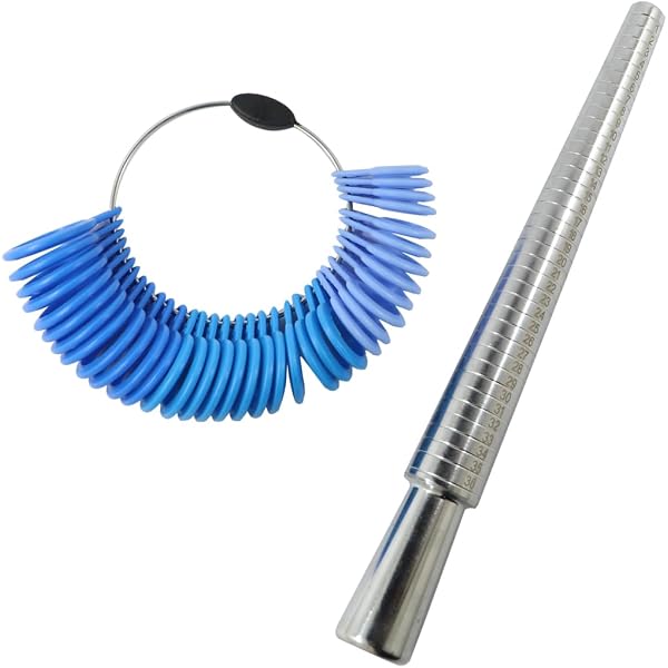 JTS Ring Mandrel & Finger Sizer Gauge Set - Plastic Sizing Stick For Jewelry Making (Sizes 1-15) 10 thumbnail image