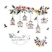 Produktbild Wandaufkleber Schöne Blume Reben Vögel Wohnkultur Birdcage Wandaufkleber Aufzucht Vogel In Home Kreative Wand Poster Für Frauen Geschenke