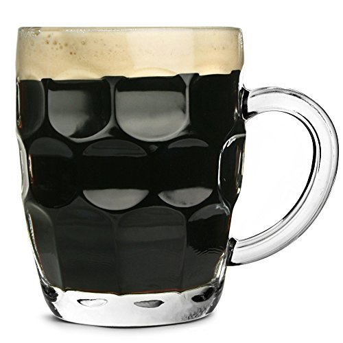Bierkrug – Der tolle britische Noppenkrug 0.5 Liter – 4er-Packung | bar@drinkstuff Noppenkrüge, Pint-Krüge, Pint-Kannen, Noppenkrüge, Glaskannen | Traditionelle Glas-Pintkannen | Genoppte Bierkannen | Oktoberfest, Becher Bierglas / Bierkrug - 2