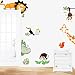 JoyGood DIY Removable Wall Decal Giraffe Monkey Lion Zoo Wall Sticker Art Home Decoration for Living Room Nursery Baby Children's Room Bedroom