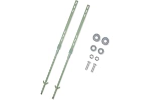 ANDCHI 2 pezzi Palo in metallo pali per cartelli da giardino da giardino per la protezione di sicurezza, segnale di avvertimento sul fango prato, ecc. 36 pollici (verde, 3 piedi)