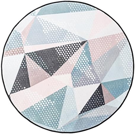 XIAOLIN Carpets Rugs Area Rugs sweet geometry Nylon bedroom Carpet living room Hanging basket round blanket Swivel chair bedside bed tail blanket Super soft carpet ( Color : 1 , Size : Diameter 150cm )