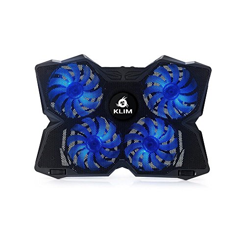 KLIM Wind Laptop-PC Kühler – Leistungsstark wie kein anderer – Schneller Kühlvorgang – 4 Lüfter Belüfteter Notebookständer Gamer Gaming Stützhalterung - 2