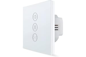 LoraTap Interruptor de Persianas WiFi, para Cortina Electrica Inteligente Funciona con App Smart Life, Control de Voz, Compatible con Alexa y Google Home, Programador Temporizador